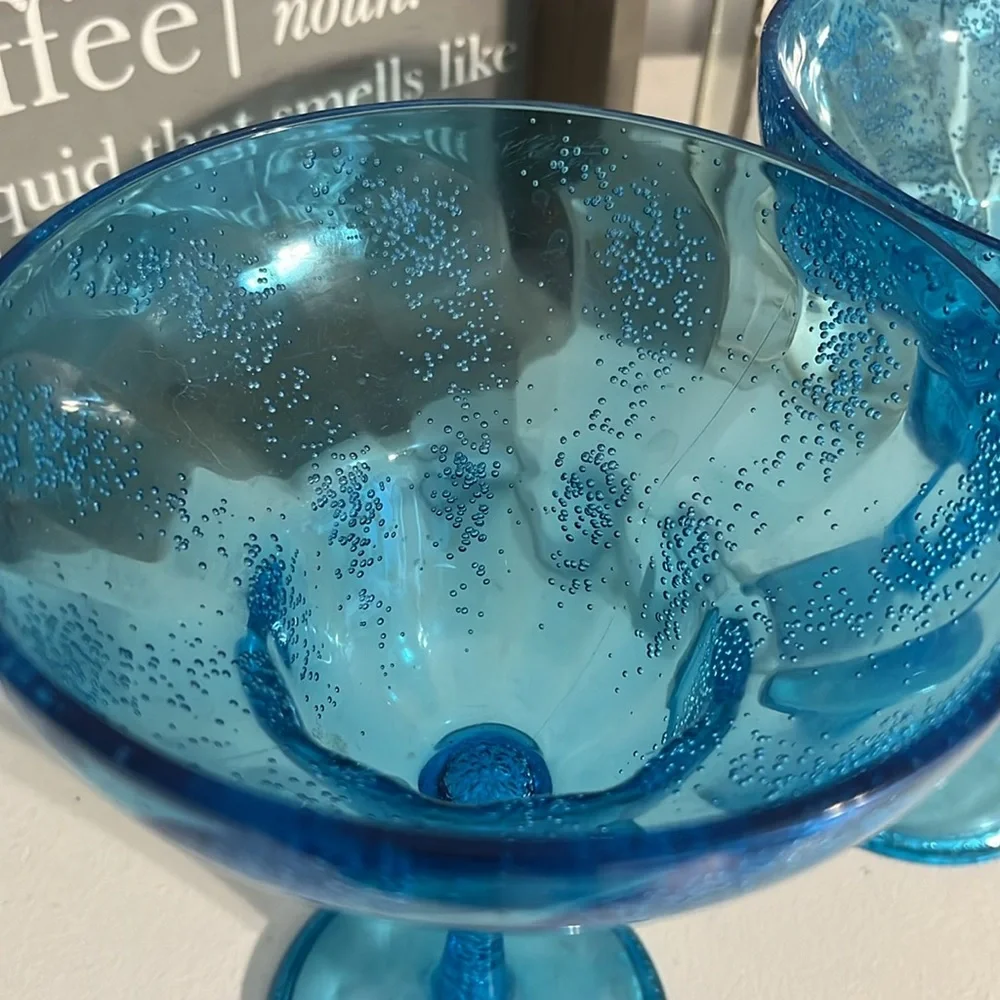 Fun Party Blue Long Stem Hard Plastic Glasses